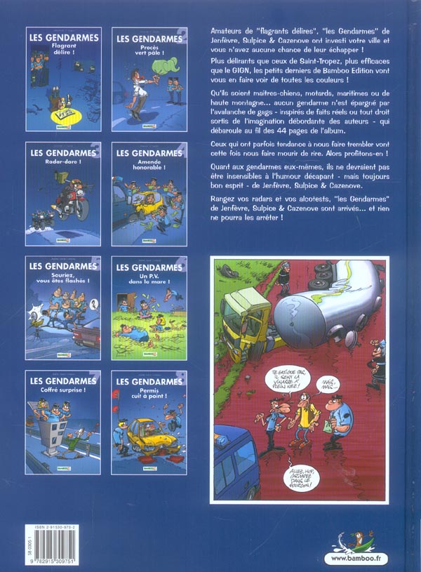Quatrième de couverture de « GENDARMES (LES) - LES GENDARMES - TOME 08 - PERMIS CUIT A POINTS ! »