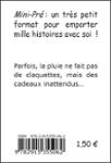 Quatrième de couverture de « CADEAU DE PLUIE »