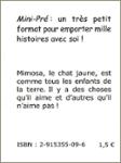 Quatrième de couverture de « MIMOSA AIME, MIMOSA N'AIME PAS »
