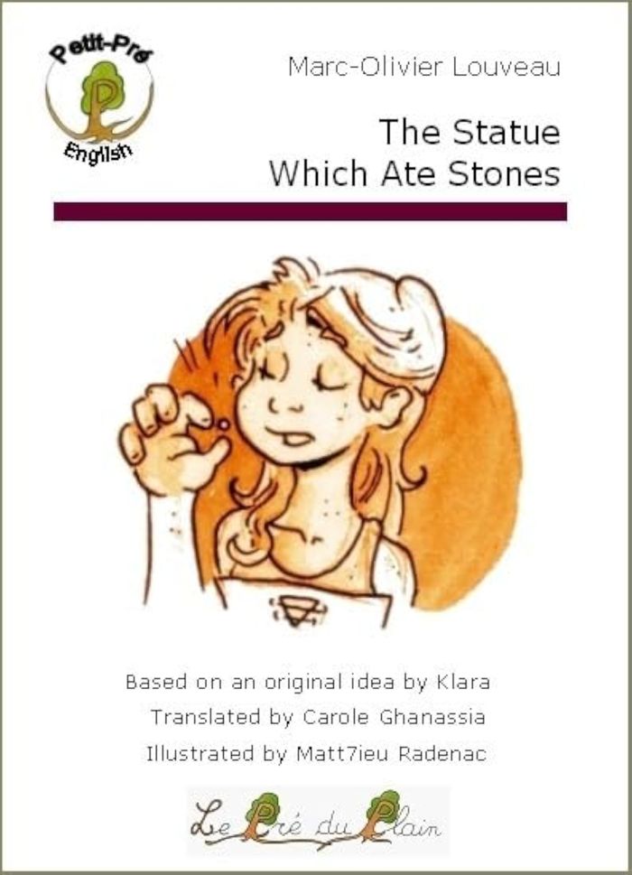 Couverture du livre « THE STATUE WHICH ATE STONES » de Marc Olivier Louveau, librairie Les Contes Infusés à Corte