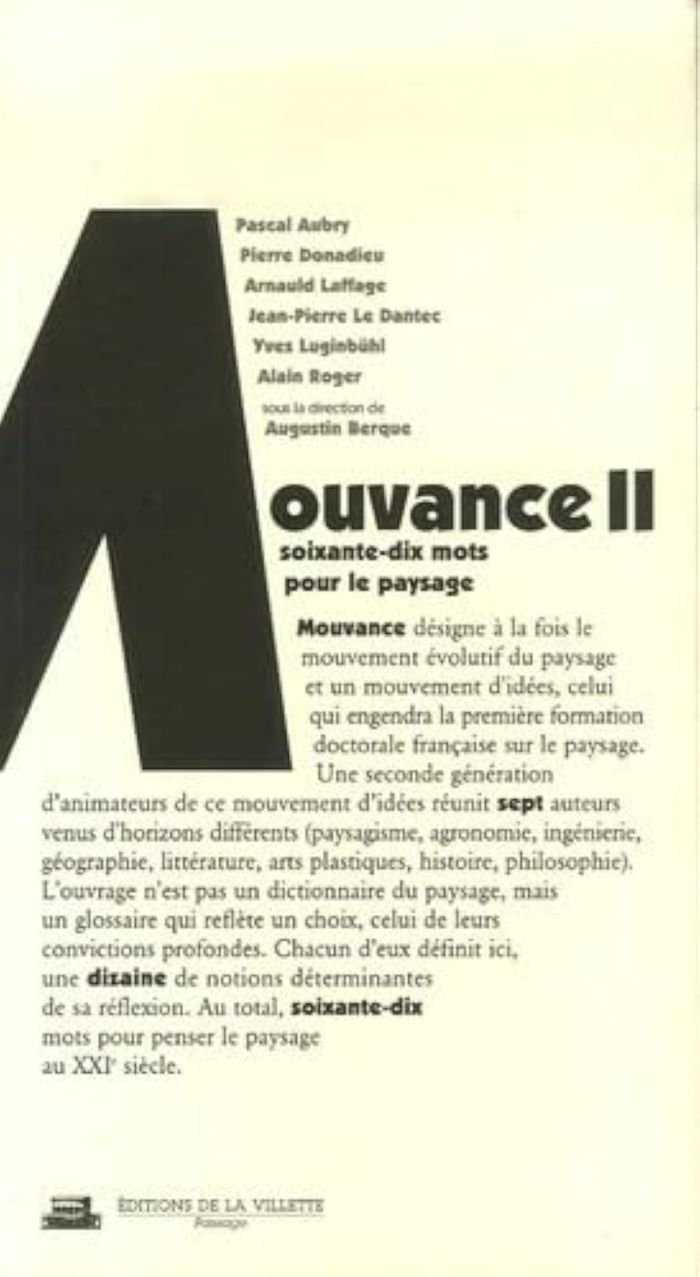 Couverture du livre « MOUVANCE II » de Augustin Berque, librairie Les Contes Infusés à Corte