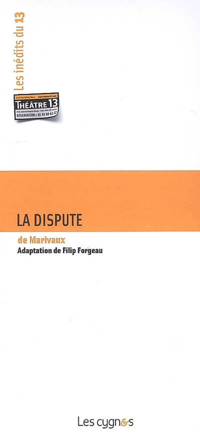 Couverture du livre « LA DISPUTE » de /forgeau, Marivaux F, librairie Les Contes Infusés à Corte