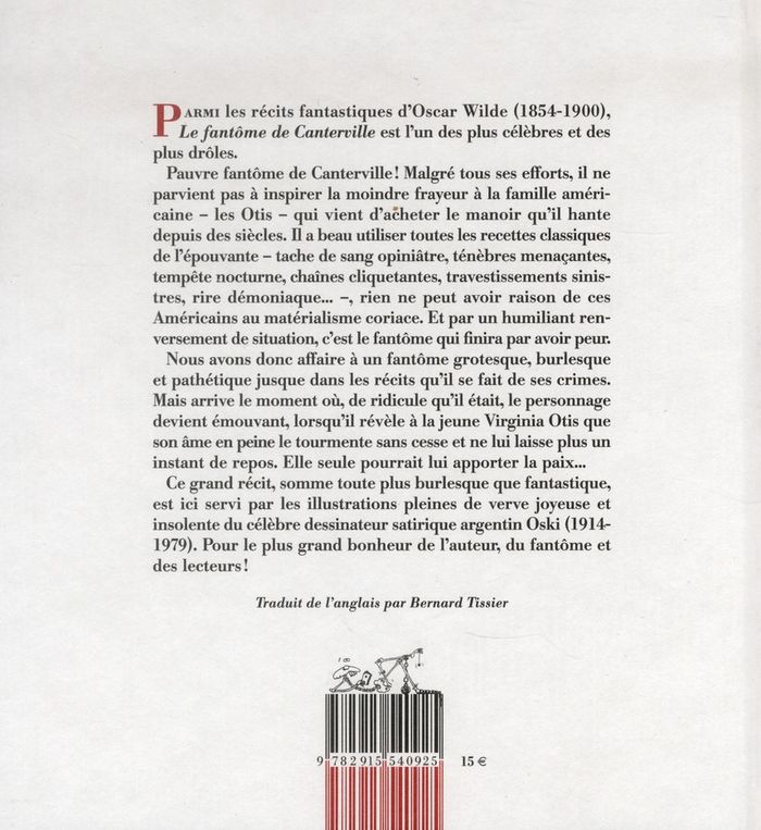 Quatrième de couverture de « Le fantôme de Canterville »