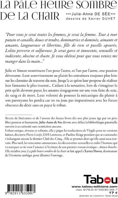 Quatrième de couverture de « LA PALE HEURE SOMBRE DE LA CHAIR »