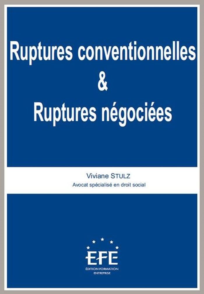 Couverture du livre « RUPTURES CONVENTIONNELLES ET RUPTURES NEGOCIEES » de Viviane Stulz, librairie Les Contes Infusés à Corte