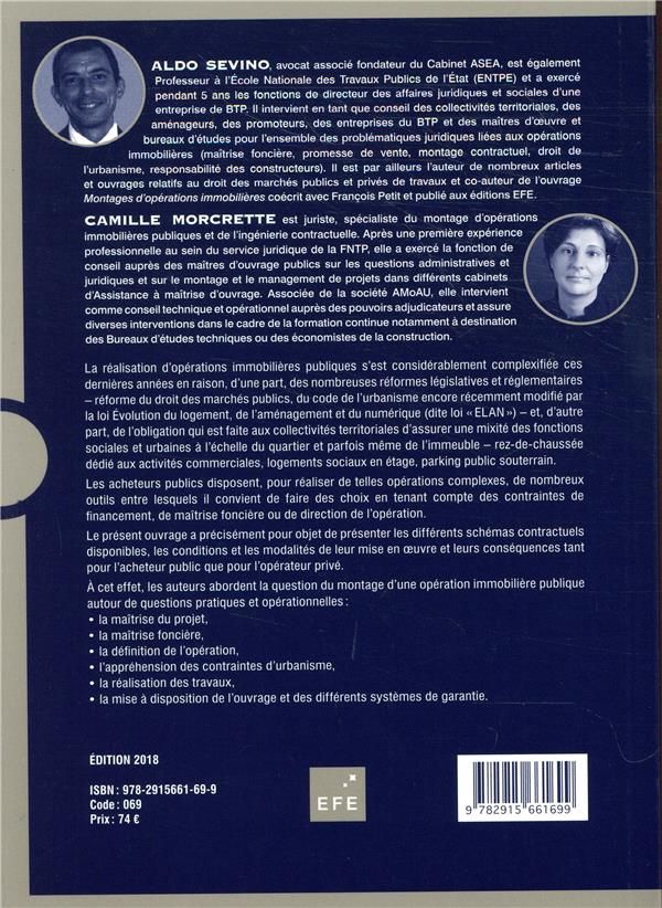 Quatrième de couverture de « MONTAGES IMMOBILIERS PUBLICS, 2E ED »