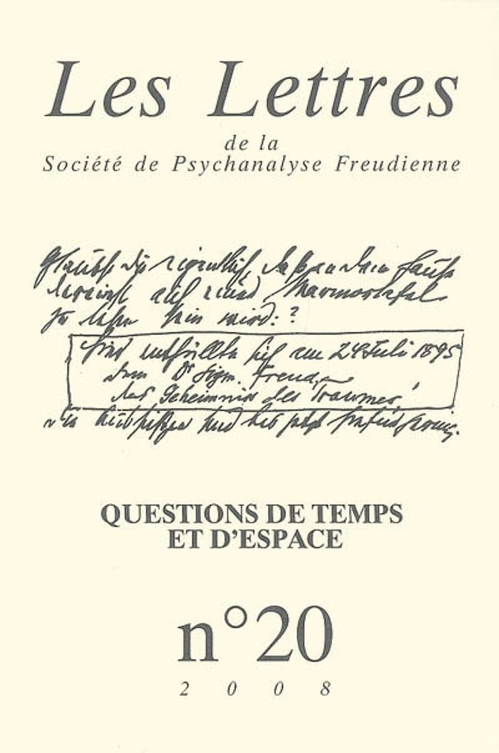 Couverture du livre « LES LETTRES DE LA SPF N 20 - QUESTIONS DE TEMPS ET DESPACE » de Collectif, librairie Les Contes Infusés à Corte