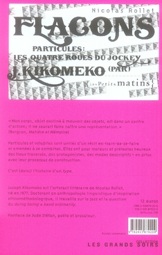 Quatrième de couverture de « FLACONS PARTICULES: LES QUATRE ROUES DU JOCKEY »