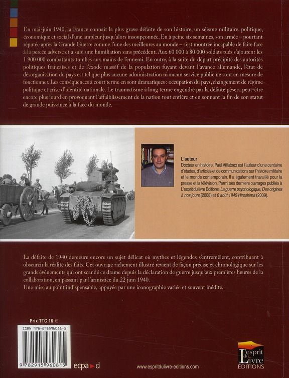 Quatrième de couverture de « LA CAMPAGNE DE FRANCE : 10 MAI 1940 »