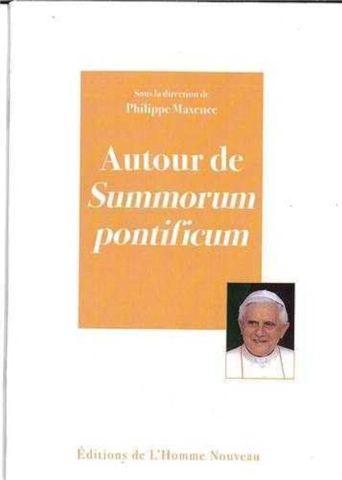 Couverture du livre « AUTOUR DE SUMMORUM PONTIFICUM », librairie Les Contes Infusés à Corte