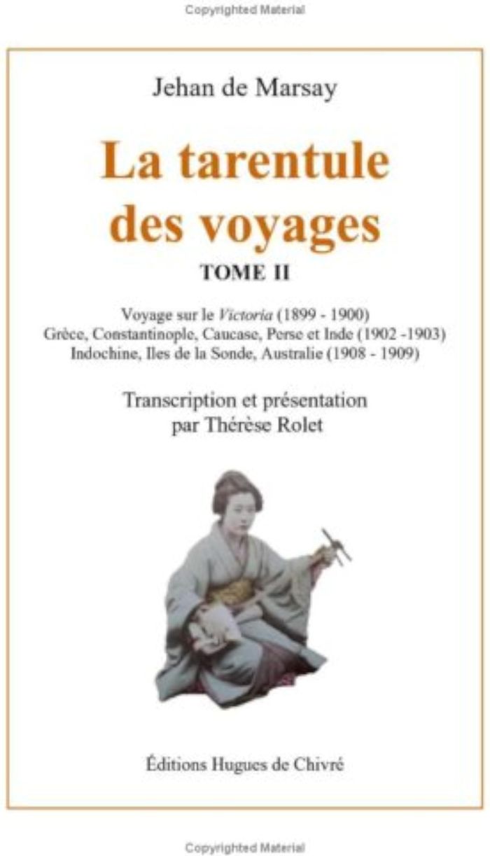 Couverture du livre « LA TARENTULE DES VOYAGES TOME II » de De Marsay Jehan, librairie Les Contes Infusés à Corte