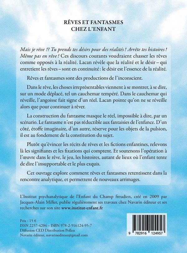 Quatrième de couverture de « Rêves et fantasmes chez l'enfant »