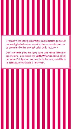 Quatrième de couverture de « Le vice de la lecture »