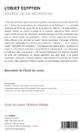 Quatrième de couverture de « L'OBJET EGYPTIEN SOURCE DE LA RECHERCHE - RENCONTRE DE L'ECOLE DU LOUVRE »