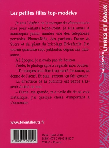 Quatrième de couverture de « Les petites filles top-modèles »