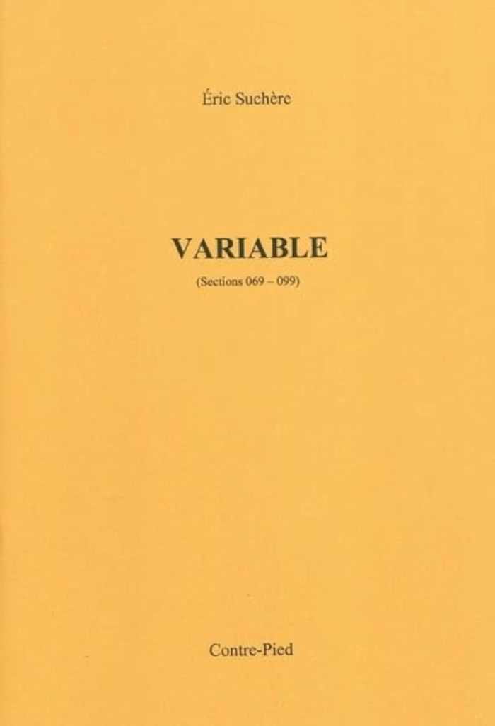 Couverture du livre « VARIABLE (SECTIONS 069 099) », librairie Les Contes Infusés à Corte