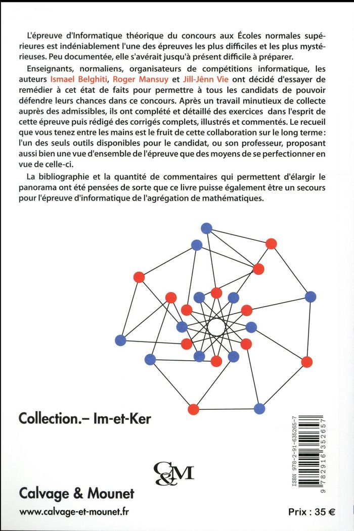 Quatrième de couverture de « LES CLES POUR L'INFO - ENS ET AGREGATION (OPTION D) »