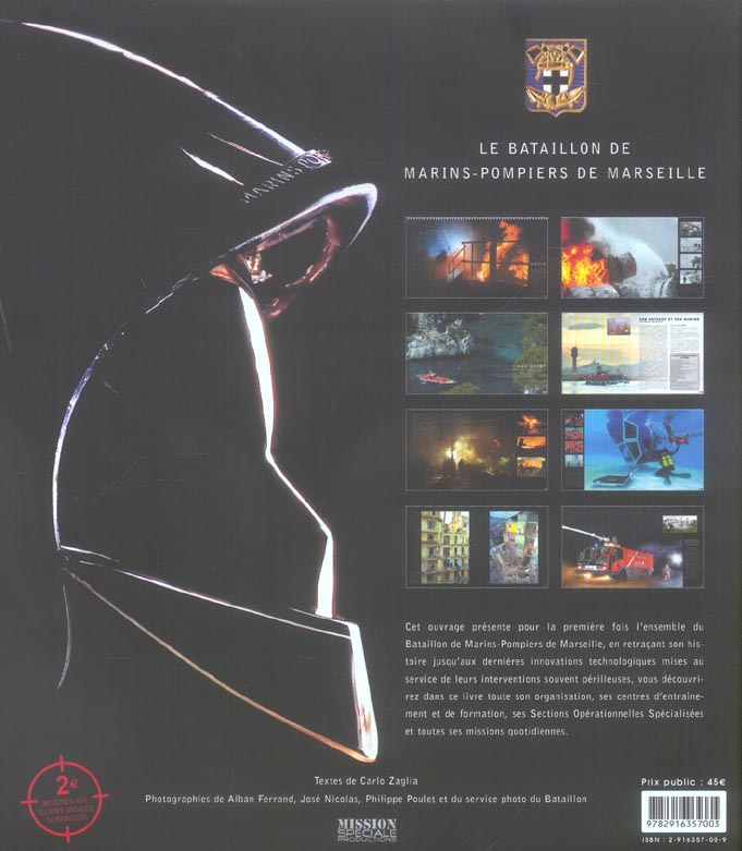 Quatrième de couverture de « **MARINS POMPIERS DE MARSEILLE »
