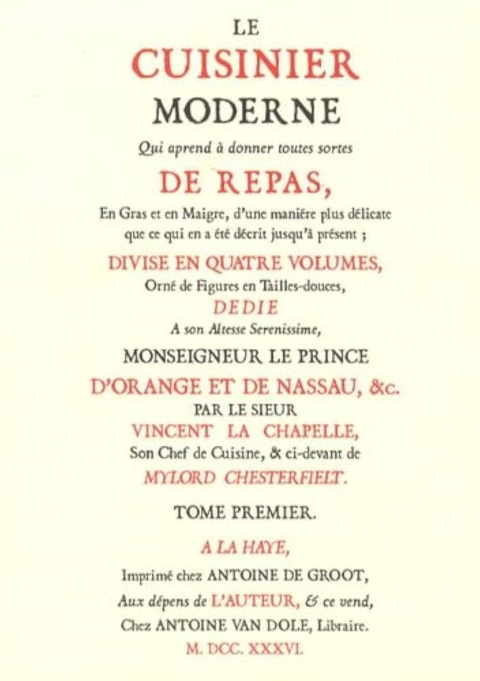 Couverture du livre « LE CUISINIER MODERNE » de La Chapelle Vincent, librairie Les Contes Infusés à Corte