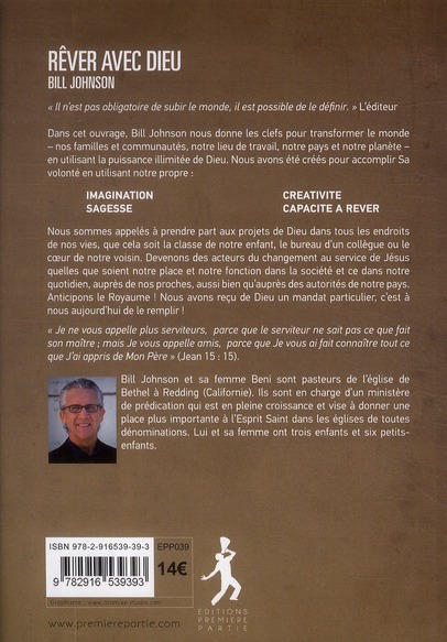 Quatrième de couverture de « REVER AVEC DIEU »
