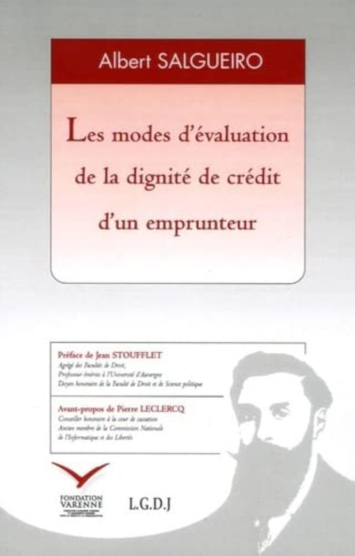 Couverture du livre « LES MODES D'EVALUATION DE LA DIGNITE DE CREDIT D'UN EMPRUNT », librairie Les Contes Infusés à Corte