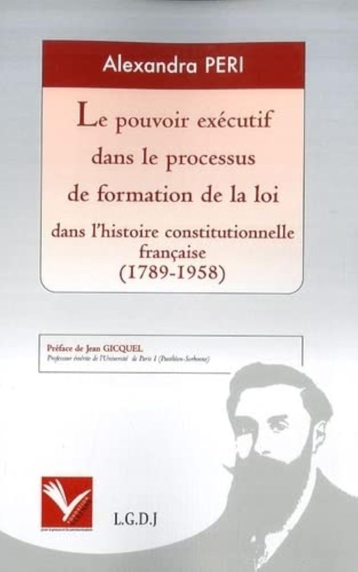 Couverture du livre « LE POUVOIR EXECUTIF DANS LE PROCESSUS DE FORMATION DE LA LOI DANS L'HISTOIRE CON » de Alexandra Peri, librairie Les Contes Infusés à Corte