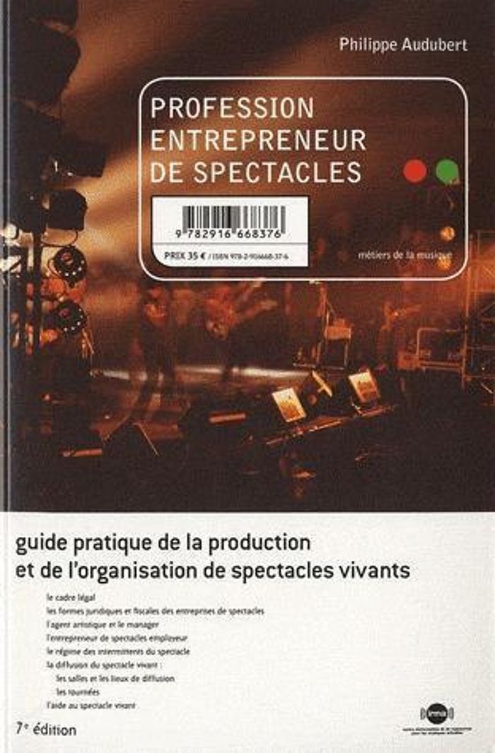 Couverture du livre « PROFESSION ENTREPRENEUR DE SPECTACLES 2011-2012 », librairie Les Contes Infusés à Corte
