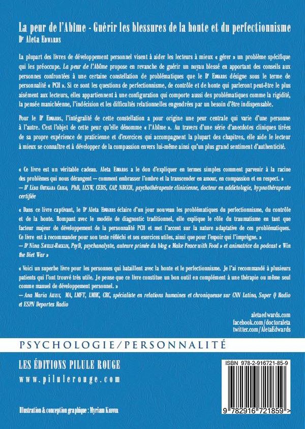 Quatrième de couverture de « LA PEUR DE L'ABIME - »