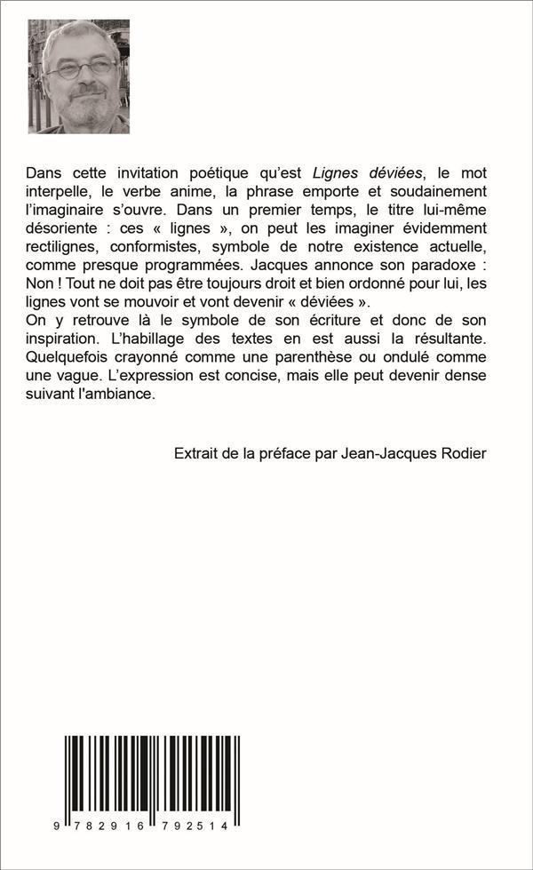 Quatrième de couverture de « LIGNES DEVIEES »