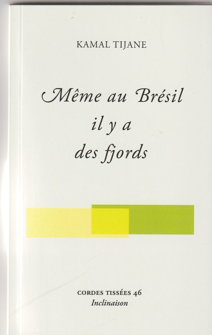 Couverture du livre « MEME AU BRESIL IL Y A DES FJORDS » de Kamal Tijane, librairie Les Contes Infusés à Corte