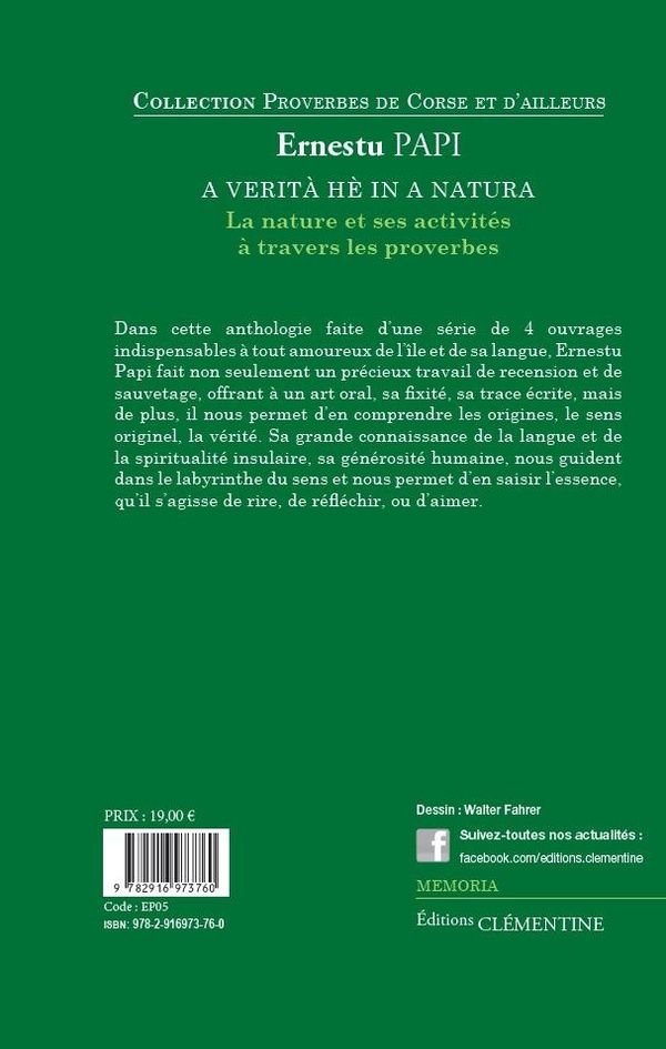 Quatrième de couverture de « PROVERBES DE CORSE ET D'AILLEURS - T02 - PROVERBES DE CORSE ET D'AILLEURS : VOLUME 2, LA NATURE ET S »