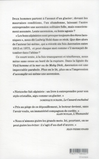 Quatrième de couverture de « ASCENSION »