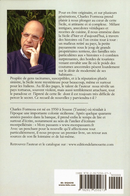 Quatrième de couverture de « DES NOUVELLES DE SICILE »