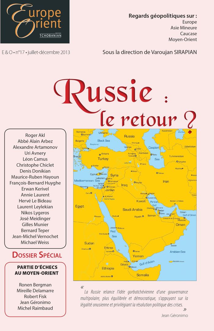 Couverture du livre « E&O-17 : RUSSIE: LE RETOUR ? » de Collectif, librairie Les Contes Infusés à Corte