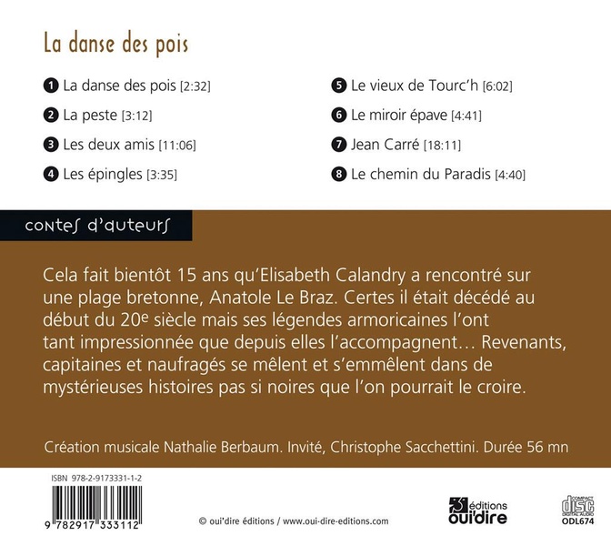Quatrième de couverture de « LA DANSE DES POIS »