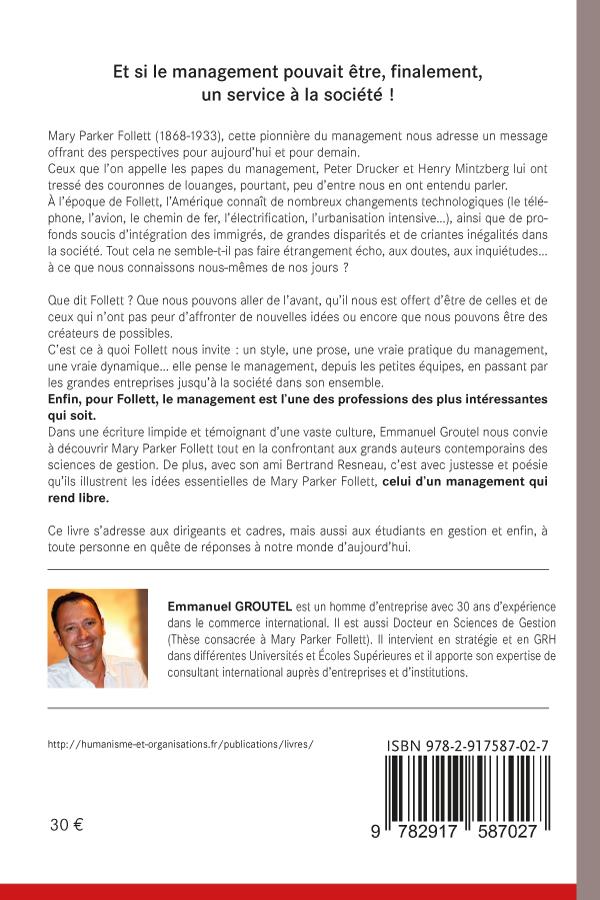 Quatrième de couverture de « FOLLETT UN MANAGEMENT AU SERVICE DE LA SOCIETE »