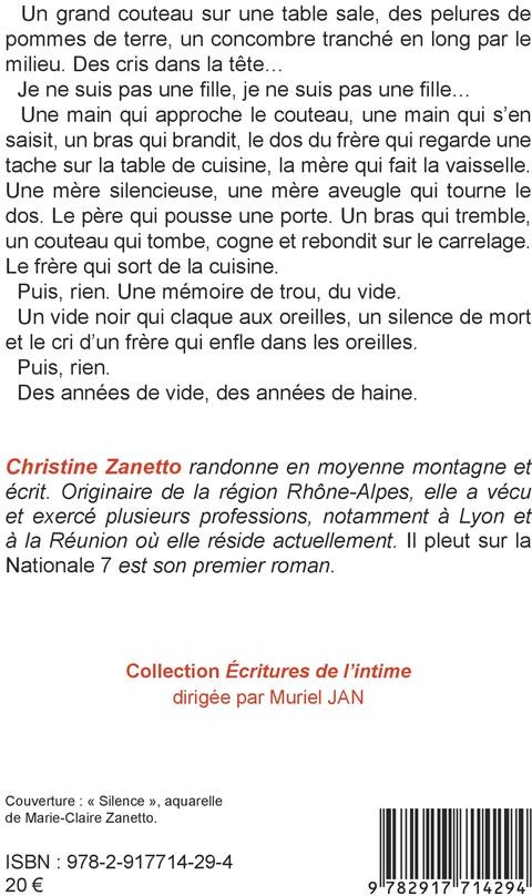 Quatrième de couverture de « IL PLEUT SUR LA NATIONALE 7 »
