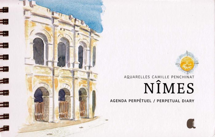 Couverture du livre « AGENDA PERPETUEL NIMES », librairie Les Contes Infusés à Corte