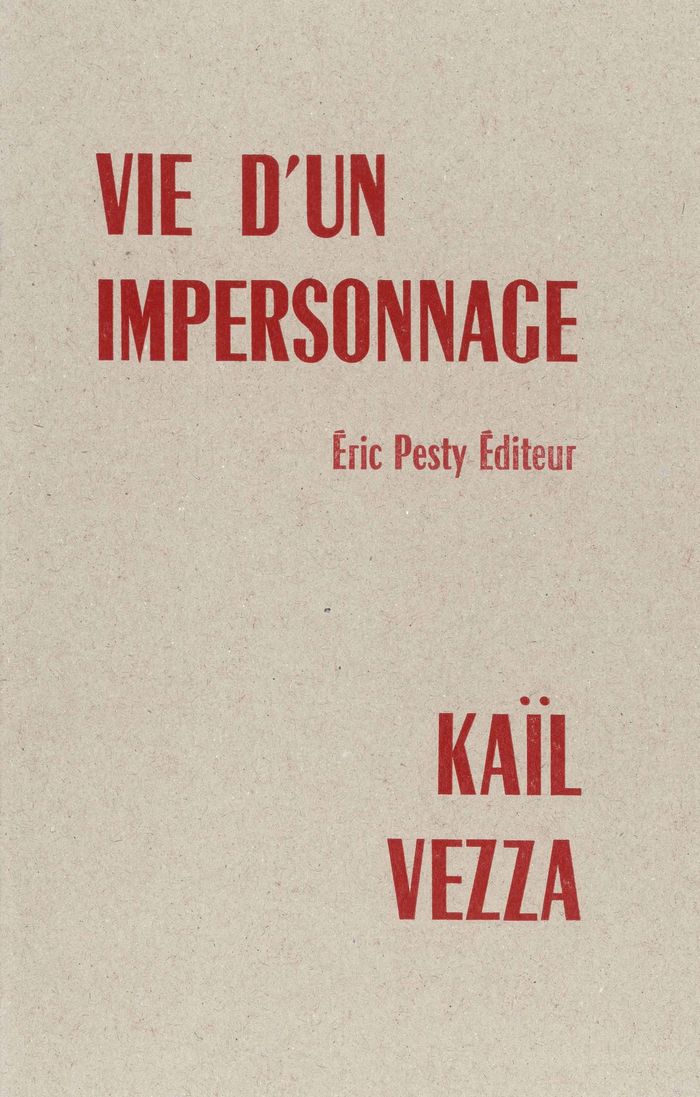 Couverture du livre « Vie d'un impersonnage » de Kaïl Vezza, librairie Les Contes Infusés à Corte