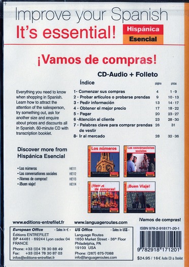 Quatrième de couverture de « HISPANICA : VAMOS DE COMPRAS »