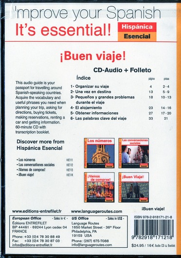 Quatrième de couverture de « HISPANICA : BUEN VIAJE »