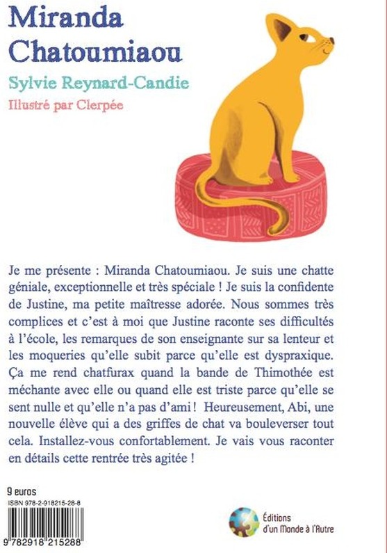 Quatrième de couverture de « MIRANDA CHATOUMIAOU »