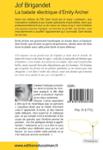 Quatrième de couverture de « LA BALADE ELECTRIQUE D'EMILY ARCHER »