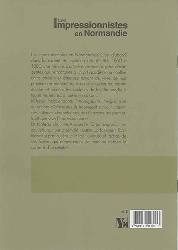 Quatrième de couverture de « LES IMPRESSIONNISTES EN NORMANDIE »
