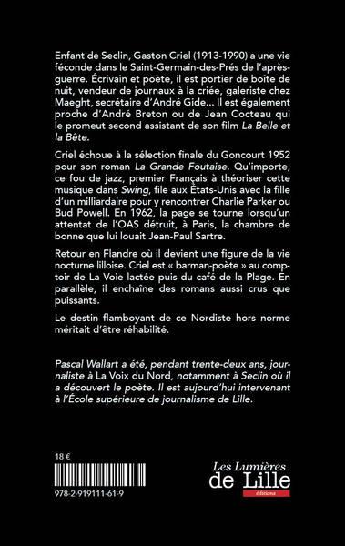 Quatrième de couverture de « GASTON CRIEL LE POPOETE »
