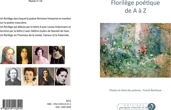 Couverture du livre « POESIE - T14 - FLORILEGE POETIQUE DE A A Z » de Collectif, librairie Les Contes Infusés à Corte