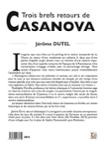 Quatrième de couverture de « TROIS BREFS RETOURS DE CASANOVA »