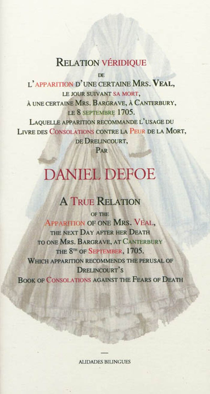Couverture du livre « RELATION VERIDIQUE DE L'APPARITION D'UNE CERTAINE MRS VEAL », librairie Les Contes Infusés à Corte