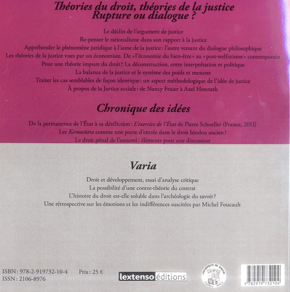 Quatrième de couverture de « JURISPRUDENCE - REVUE CRITIQUE 2012 »