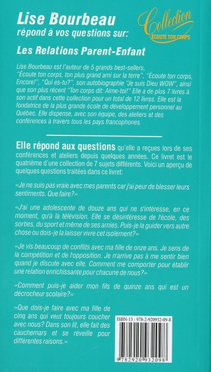 Quatrième de couverture de « Les relations parent-enfant »